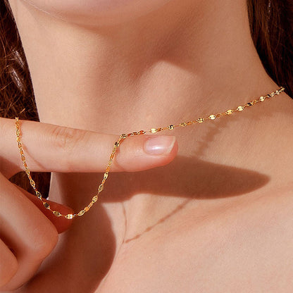 Zierliche, schmale Glitzerkette aus 18 Karat Gold