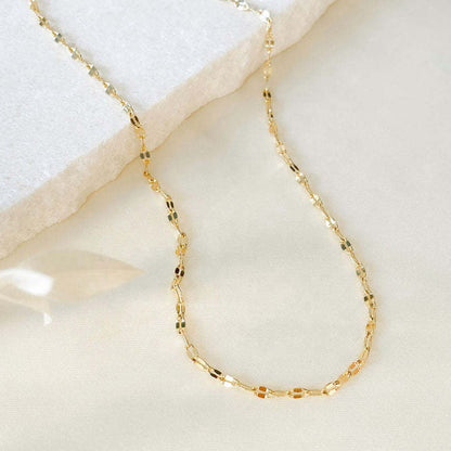 Zierliche, schmale Glitzerkette aus 18 Karat Gold